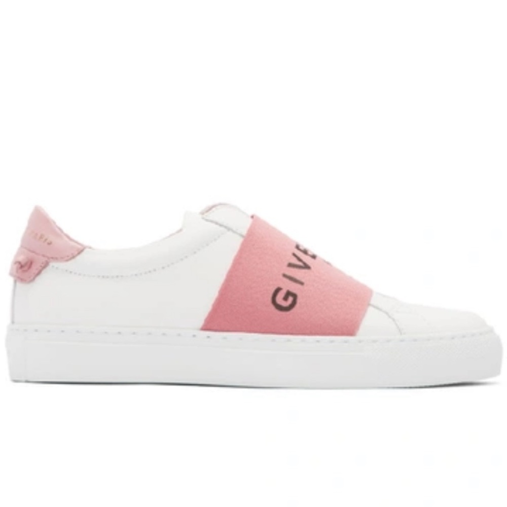 Givenchy Women's White and Pink Sneakers